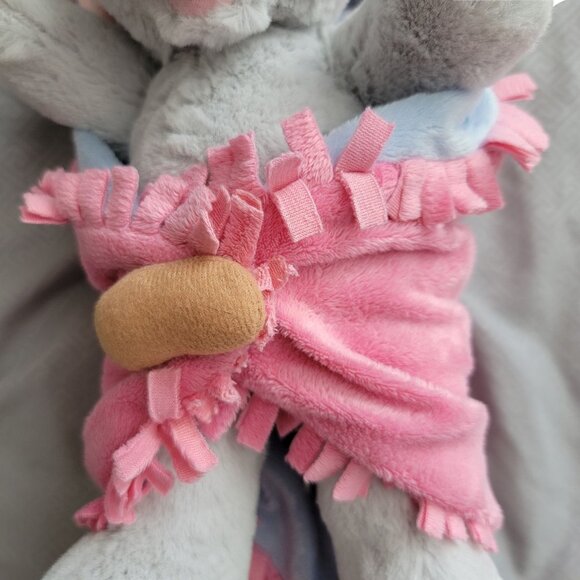 Fiesta Blanket Babies Elephant Lovey 12 inch Plush Pink Baby Blanket Stuffed Toy - Picture 5 of 8